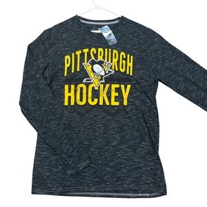 Pittsburgh Penguins Hockey NHL Mens T Shirt‎ Fanatics Black Medium NEW